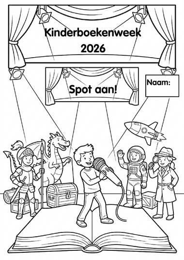 PDF-voorbeeld met gedeeltelijke blur: Kinderboekenweek 2026