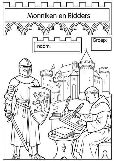 PDF-voorbeeld met gedeeltelijke blur: Monniken en Ridders